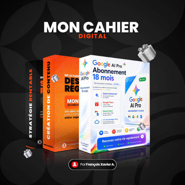 Mon Cahier Digital Pack IA Créateur 18 mois